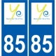 85 Pouzauges logo autocollant plaque stickers ville