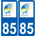 85 Pouzauges logo adesivo piastra adesivi città