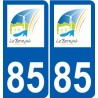 85 Pouzauges logotipo de la etiqueta engomada de la placa de pegatinas de la ciudad