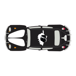 Autocollant Coccinelle voiture dos Corse Corsica 2 sticker adhesif