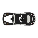 Autocollant Coccinelle voiture dos Corse Corsica 2 sticker adhesif