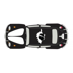 Autocollant Coccinelle voiture dos Corse Corsica 2 sticker adhesif