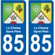 85 Pouzauges escudo de armas de la etiqueta engomada de la placa de pegatinas de la ciudad