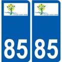 85 Pouzauges logo autocollant plaque stickers ville