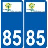 85 Pouzauges logo adesivo piastra adesivi città