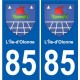 85 Pouzauges coat of arms sticker plate stickers city