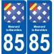 85 Pouzauges escudo de armas de la etiqueta engomada de la placa de pegatinas de la ciudad