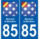 85 Pouzauges blason autocollant plaque stickers ville