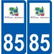 85 Pouzauges logo autocollant plaque stickers ville
