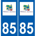 85 Pouzauges logo sticker plate stickers city