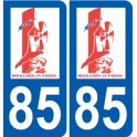 85 Pouzauges logo autocollant plaque stickers ville