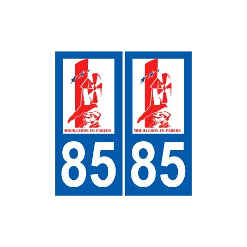 85 Pouzauges logotipo de la etiqueta engomada de la placa de pegatinas de la ciudad