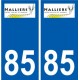 85 Pouzauges logotipo de la etiqueta engomada de la placa de pegatinas de la ciudad