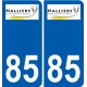 85 Pouzauges logotipo de la etiqueta engomada de la placa de pegatinas de la ciudad