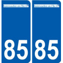 85 Pouzauges logo sticker plate stickers city