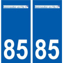 85 Pouzauges logo sticker plate stickers city