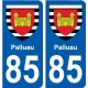 85 Pouzauges coat of arms sticker plate stickers city