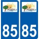 85 Pouzauges logo autocollant plaque stickers ville