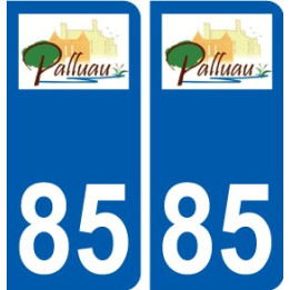 85 Pouzauges logo sticker plate stickers city