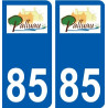 85 Pouzauges logo adesivo piastra adesivi città