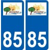 85 Pouzauges logo sticker plate stickers city