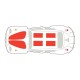 Autocollant Coccinelle voiture dos Savoie sticker adhesif