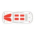 Autocollant Coccinelle voiture dos Savoie sticker adhesif
