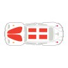 Autocollant Coccinelle voiture dos Savoie sticker adhesif
