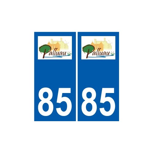 85 Pouzauges logotipo de la etiqueta engomada de la placa de pegatinas de la ciudad