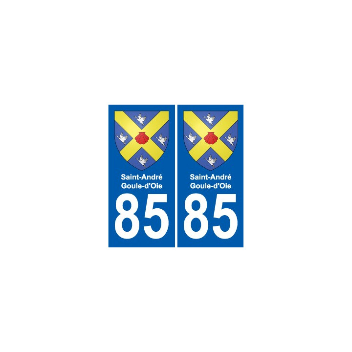 85 Pouzauges escudo de armas de la etiqueta engomada de la placa de pegatinas de la ciudad