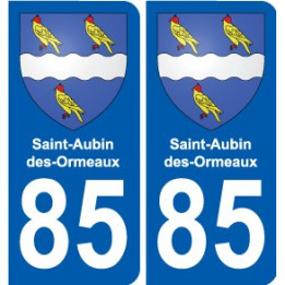 85 Pouzauges coat of arms sticker plate stickers city