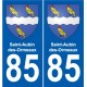 85 Pouzauges coat of arms sticker plate stickers city