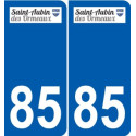 85 Pouzauges logo adesivo piastra adesivi città