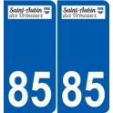 85 Pouzauges logo autocollant plaque stickers ville