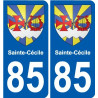85 Pouzauges coat of arms sticker plate stickers city