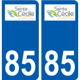 85 Pouzauges logotipo de la etiqueta engomada de la placa de pegatinas de la ciudad