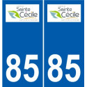 85 Pouzauges logo adesivo piastra adesivi città