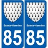 85 Pouzauges stemma adesivo piastra adesivi città