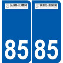 85 Pouzauges logo sticker plate stickers city