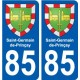 85 Pouzauges blason autocollant plaque stickers ville