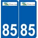 85 Pouzauges logotipo de la etiqueta engomada de la placa de pegatinas de la ciudad