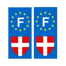 Savoie F europe autocollant plaque