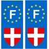 Savoie F europe autocollant plaque