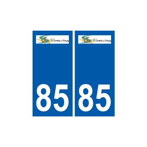 85 Pouzauges logotipo de la etiqueta engomada de la placa de pegatinas de la ciudad