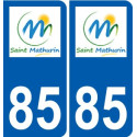 85 Pouzauges logo sticker plate stickers city