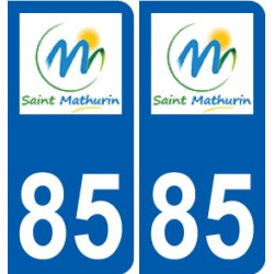 85 Pouzauges logotipo de la etiqueta engomada de la placa de pegatinas de la ciudad