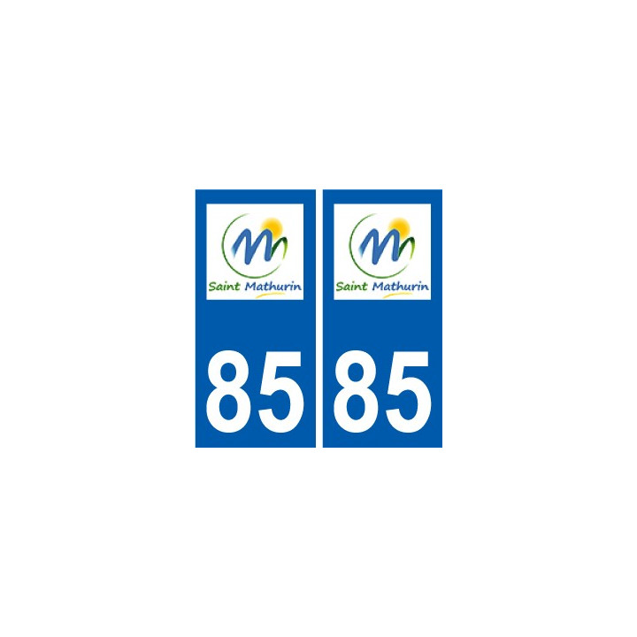 85 Pouzauges logotipo de la etiqueta engomada de la placa de pegatinas de la ciudad