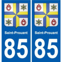 85 Pouzauges stemma adesivo piastra adesivi città