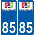 85 Pouzauges logo autocollant plaque stickers ville