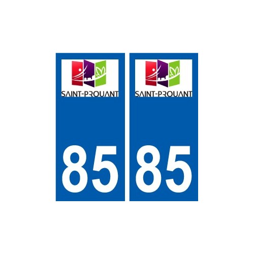 85 Pouzauges logotipo de la etiqueta engomada de la placa de pegatinas de la ciudad